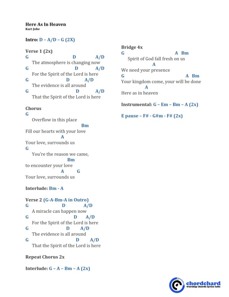 Here As In Heaven Kari Jobe Chords and Lyrics_001