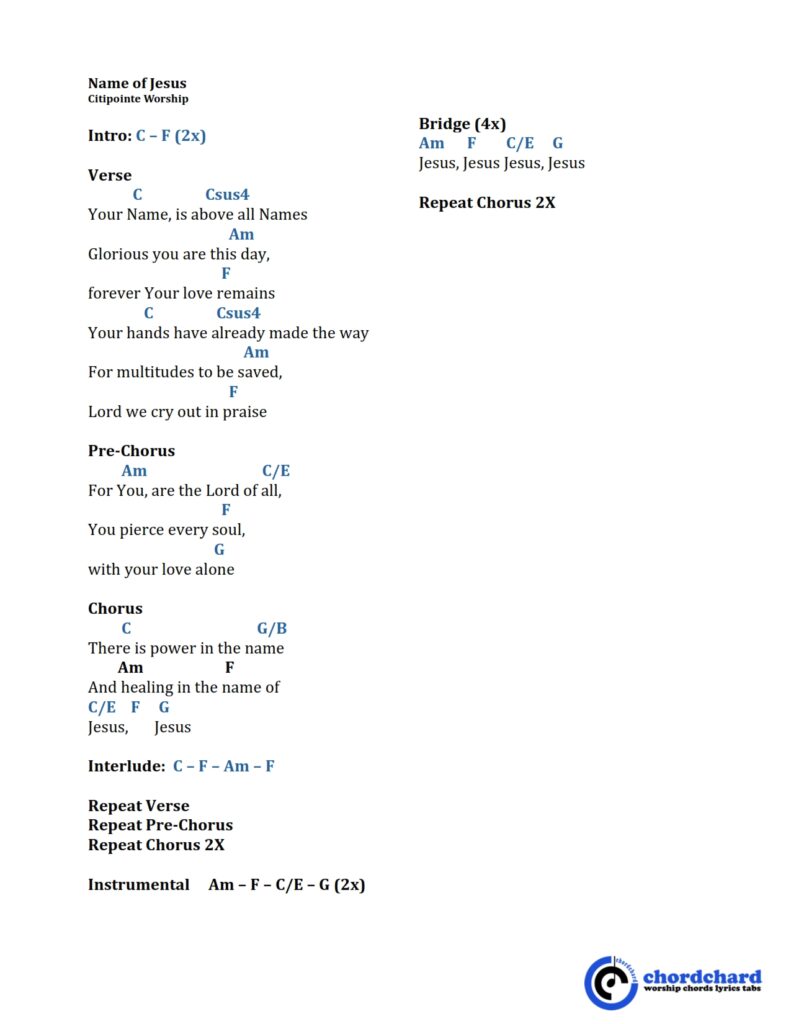 Name of Jesus Citipointe Worship Chords and Lyrics_001