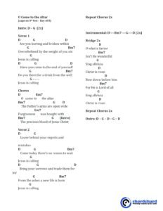 O Come To The Altar by Elevation Worship Chords and Lyrics - chordchard