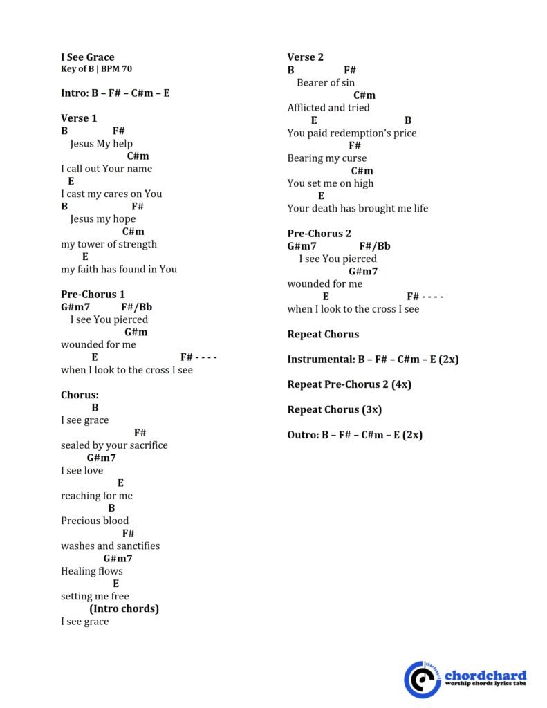 I See Grace by New Creation Key of B_001